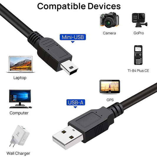 5-Pin Micro to USB 2.0 Connector Cable (1.5m) for External HDDs, Cameras & Card Readers