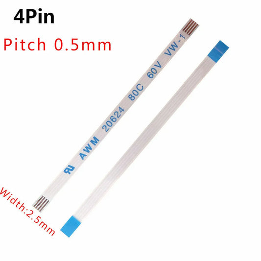4 Pin 0.5mm Pitch 250mm Reverse Side Connection FFC Ribbon Flexible Flat Cable
