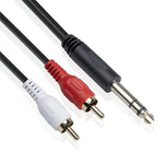 P38 Mono Male to 2 RCA Male Cable 1.5 Meter