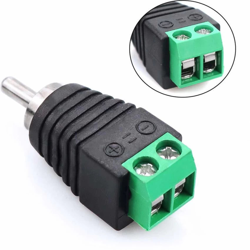 5.5x2.1mm DC Power Jack Male Connector with 2 pin Screw Terminal