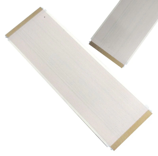 50 Pin 0.5mm Pitch 100mm Same Side Connection FFC Ribbon Flexible Flat Cable (Gold) W Cut
