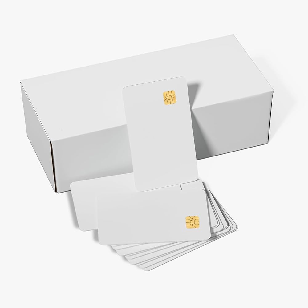 White PVC Chip Card (big chip) For Use in Thermal Printers (1 pc)