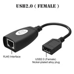 USB to RJ45 Cat5/5e/6 Extender Adapter (upto 150Ft distance)