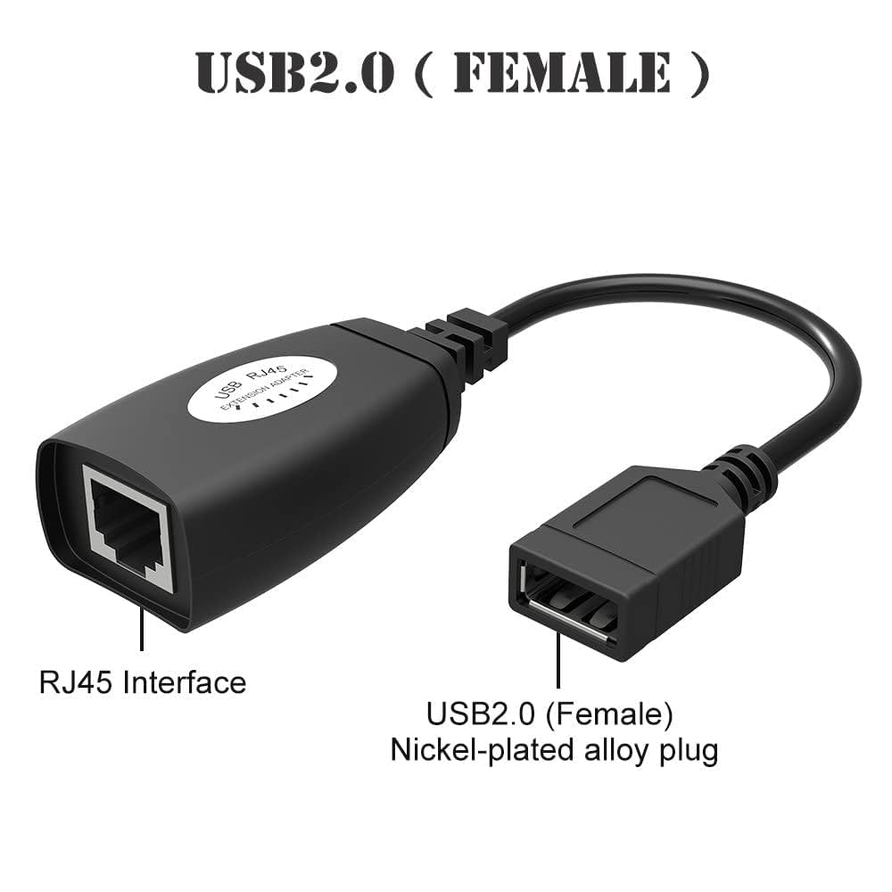 USB to RJ45 Cat5/5e/6 Extender Adapter (upto 150Ft distance)