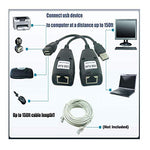 USB to RJ45 Cat5/5e/6 Extender Adapter (upto 150Ft distance)