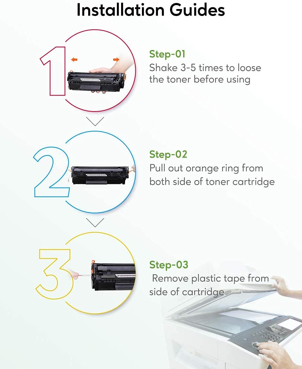 12A Toner Cartridge compatible for (2612A) HP 1010 / 1012 / 1015 / 1018 / 1020 / 1022 / 1022n / 1022nw