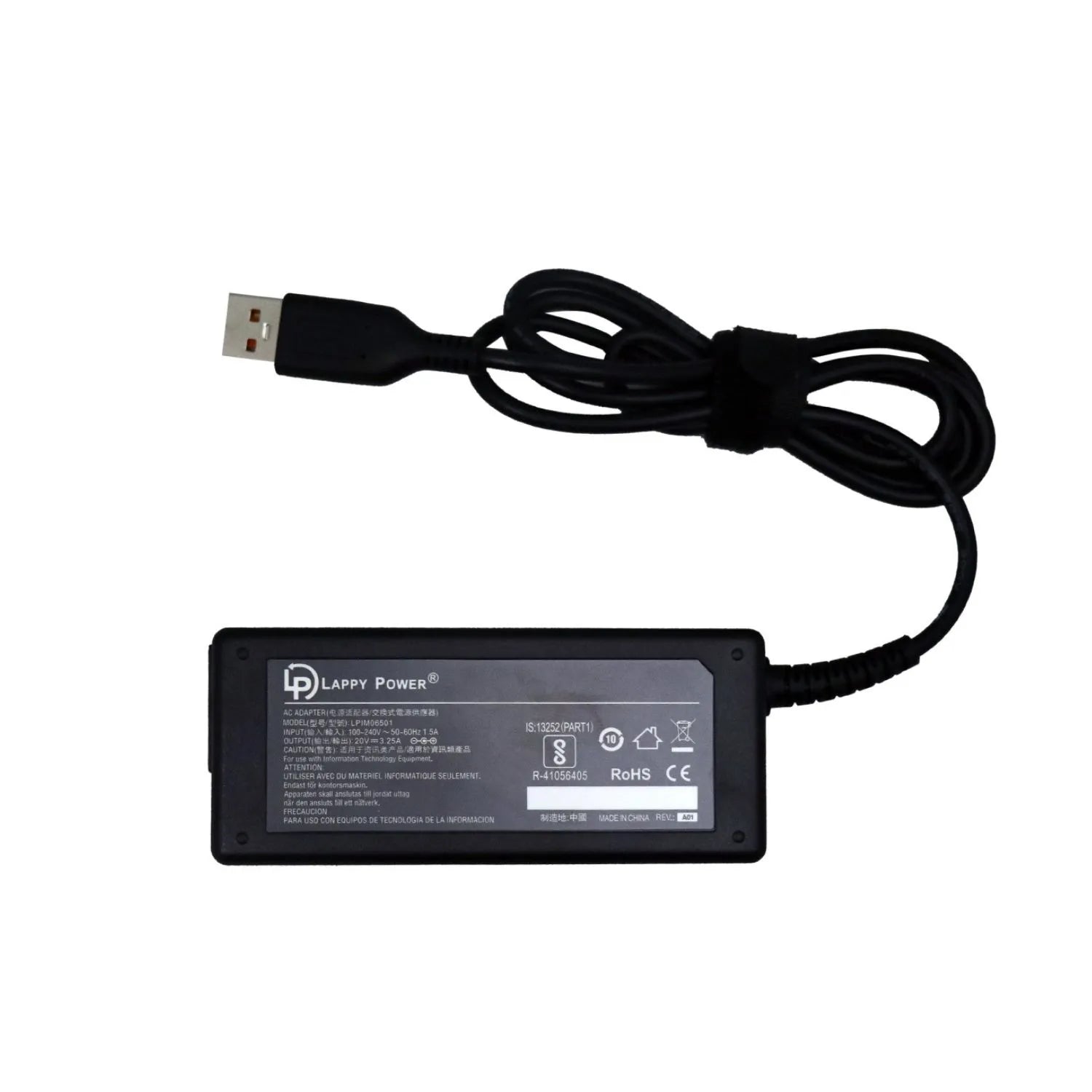 65W Laptop Adapter Compatible for Lenovo (20V 3.25A) YOGA 3 (Power Cord Included)