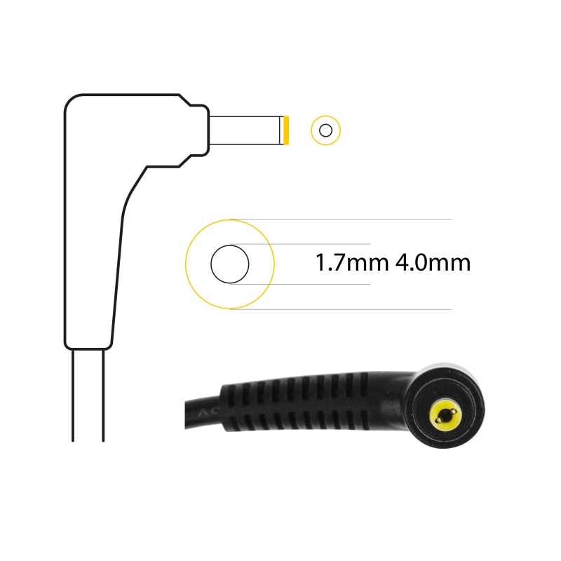 65W Laptop Adapter Compatible for Lenovo IdeaPad 100-15IBD, 320-15ISK Series (20V, 3.25A) (Power Cord Included)