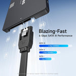 SATA III 6.0 Gbps Data Cable with Locking Latch for HDD & SSD