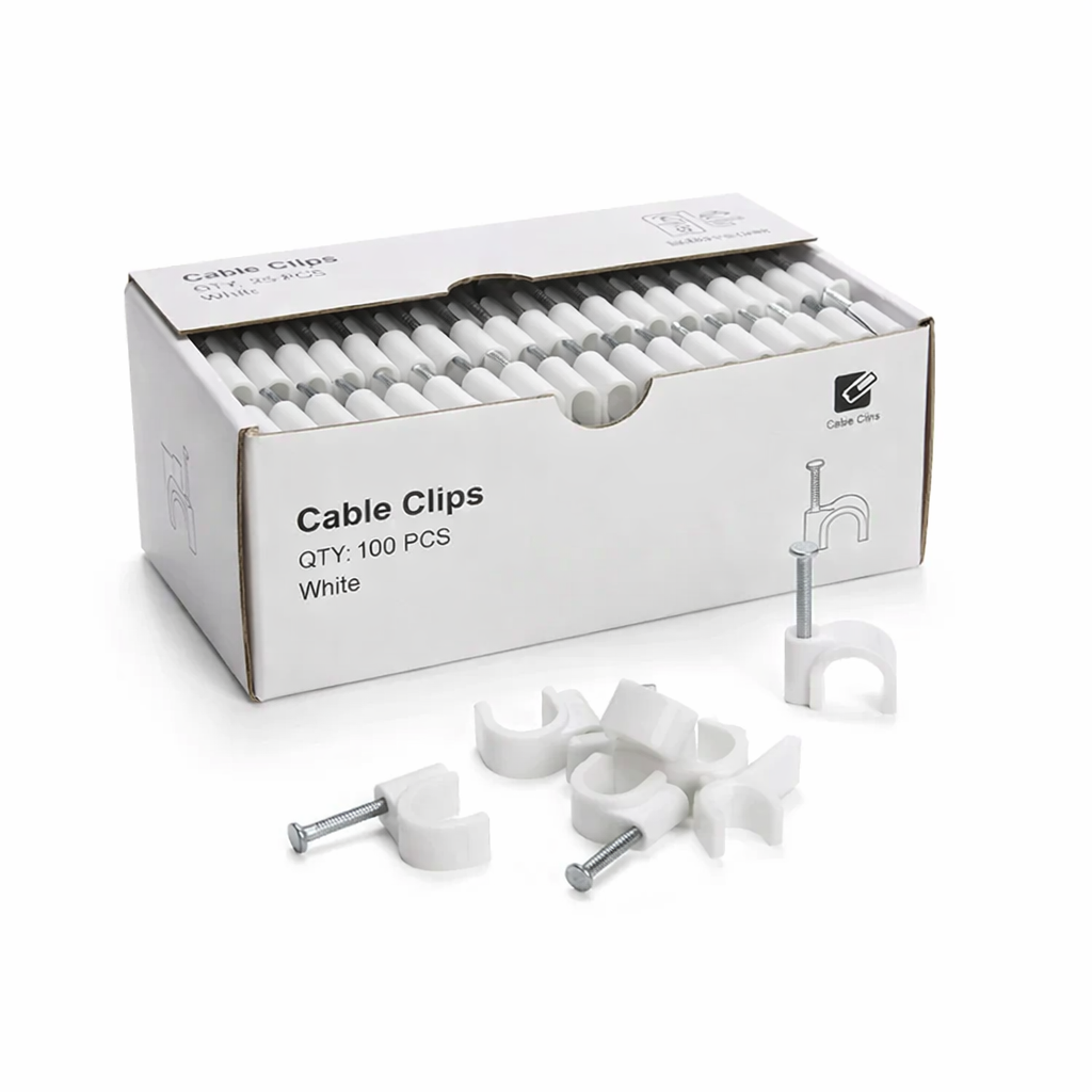 6MM Cable Clips with Metal Nails 