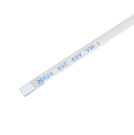 6 Pin 0.5mm Pitch 100mm Same Side Connection FFC Ribbon Flexible Flat Cable