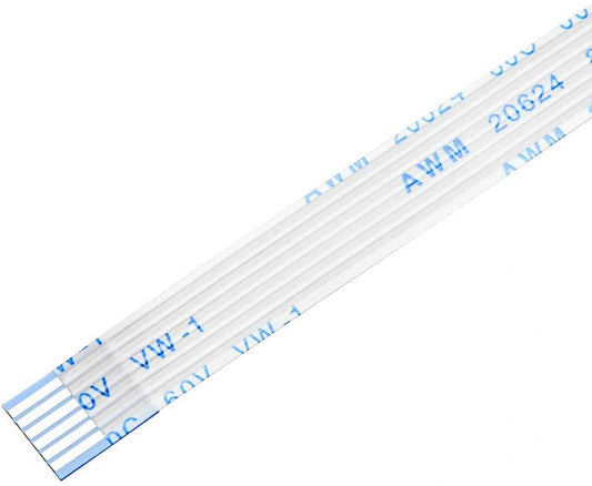 6 Pin 1mm Pitch 150mm Reverse Side Connection FFC Ribbon Flexible Flat Cable