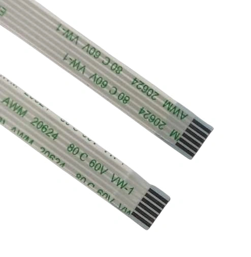 6 Pin 1mm Pitch 50mm Same Side Connection FFC Ribbon Flexible Flat Cable