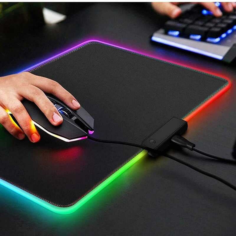 Mouse Pad For Large Extended Desk Pad Mat with 14 Lighting Modes (RGB08)
