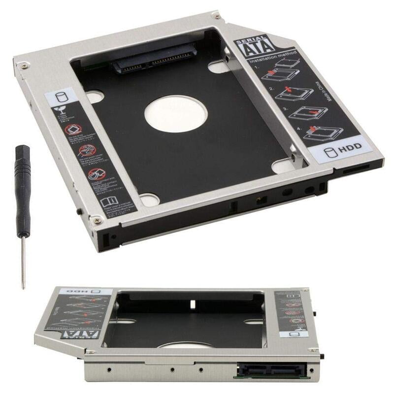 Laptop 2nd Hard Drive Caddy 12.7mm CD/DVD Drive Slot for SSD and HDD