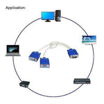 300V VGA Dual Monitor Splitter Y Cable for Computer Monitor 094