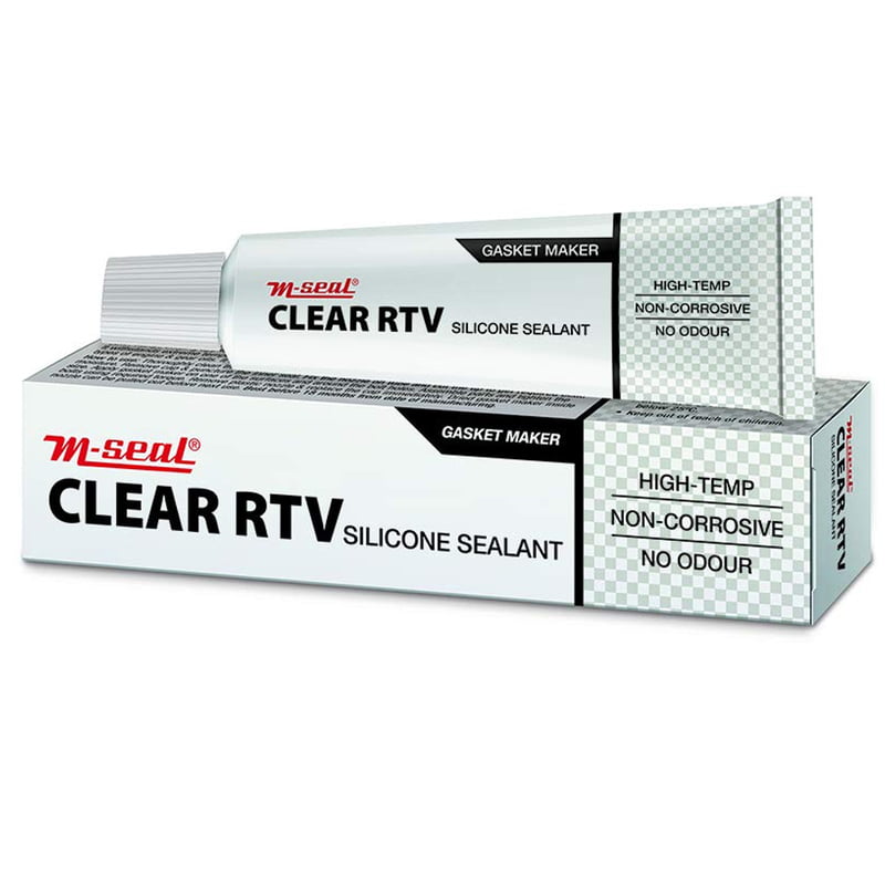 M-Seal Grey Clear RTV Silicone Sealant With High Temperature Adhesive (85g)