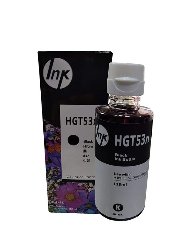 Refill Ink Black GT53XL For HP DeskJet GT5810 GT5811 GT5820 GT5821 Printer