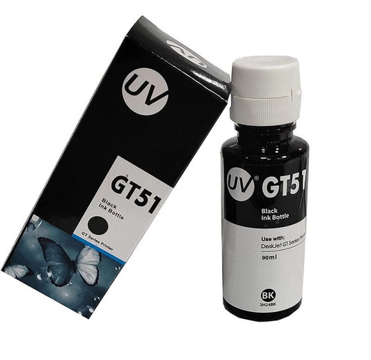 Refill Ink GT51 and GT52 For DeskJet GT5810 GT5820 Printer (Black)