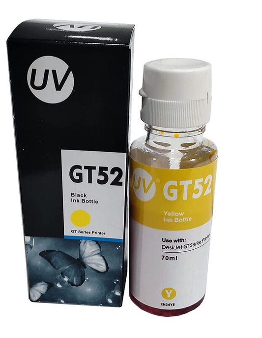 Refill Ink GT51 and GT52 For DeskJet GT5810 GT5820 Printer (Yellow)