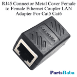 RJ45 Metal Cover Female-to-Female Ethernet Coupler LAN Adapter (Cat5, Cat6)