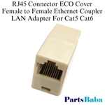 RJ45 ECO Cover Female-to-Female Ethernet Coupler LAN Adapter (Cat5, Cat6)