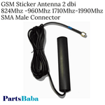 GSM Sticker Antenna 2 dBi (824MHz-960MHz, 1710MHz-1990MHz) with SMA Male Connector
