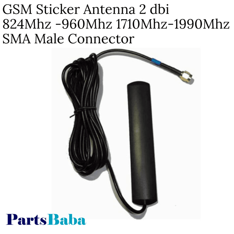 GSM Sticker Antenna 2 dBi (824MHz-960MHz, 1710MHz-1990MHz) with SMA Male Connector