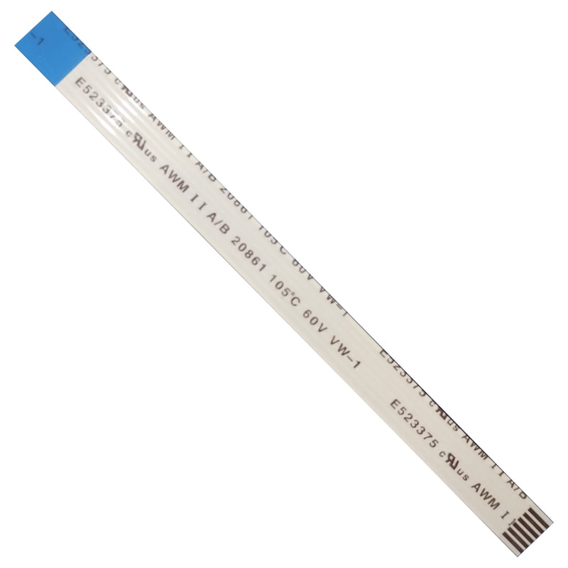 6 Pin 1mm Pitch 100mm Reverse Side Connection FFC Ribbon Flexible Flat Cable