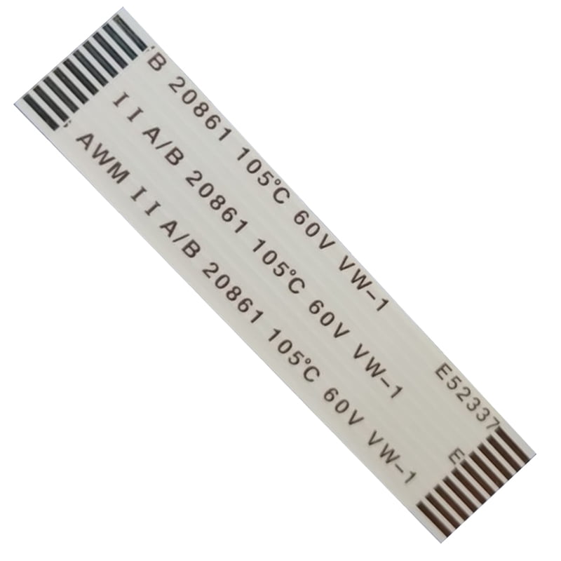 10 Pin 1mm Pitch 50mm Same Side Connection FFC Ribbon Flexible Flat Cable