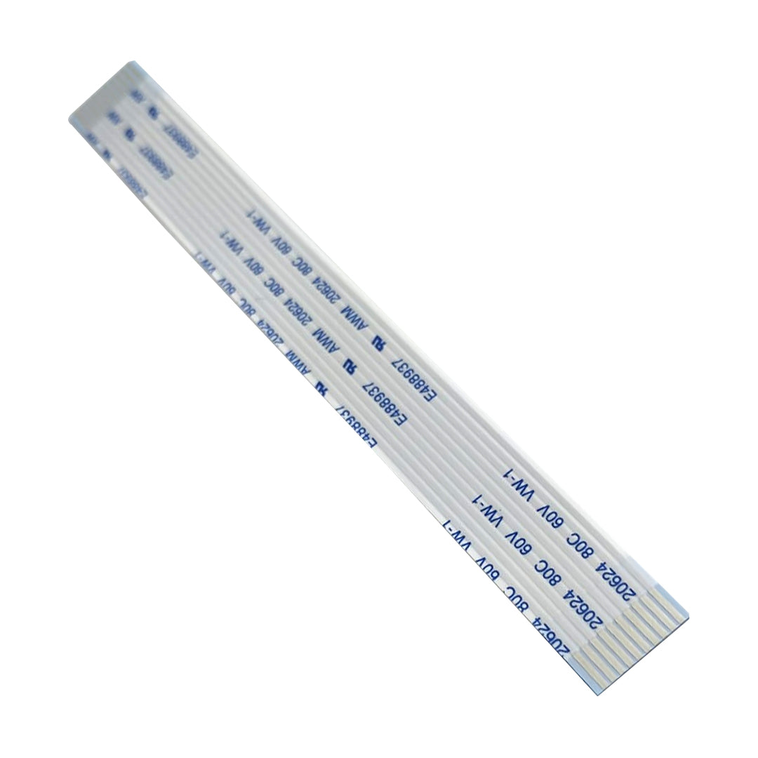 10-Pin FFC Ribbon Cable 1 mm Pitch 100mm Length Type A Same Side Connection