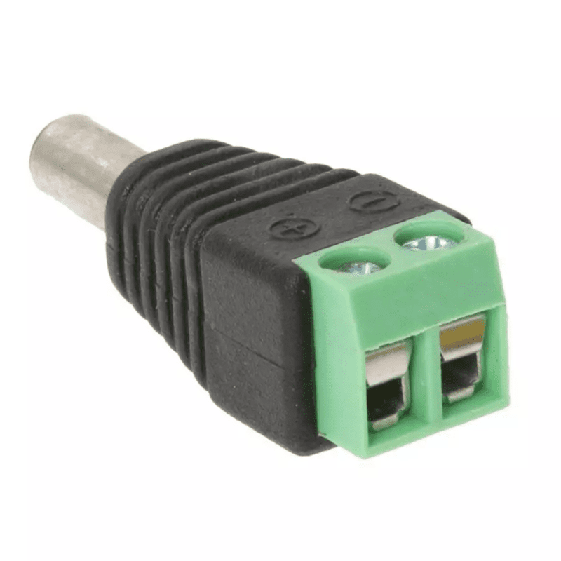 5.5x2.1mm DC Power Jack Male Connector with 2 pin Screw Terminal