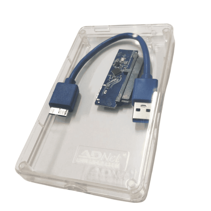 USB 3.0 Transparent Glass Laptop Casing 6.5cm (2.5 Inch) HDD/SSD Enclosure Case Cover SATA