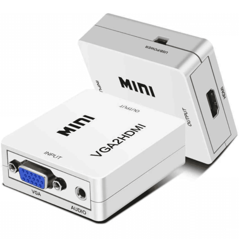 Mini VGA To HDMI Adapter Converter with Micro-USB Power