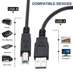 USB Printer Cable Compatible with Printer Scanner (3 Meter)
