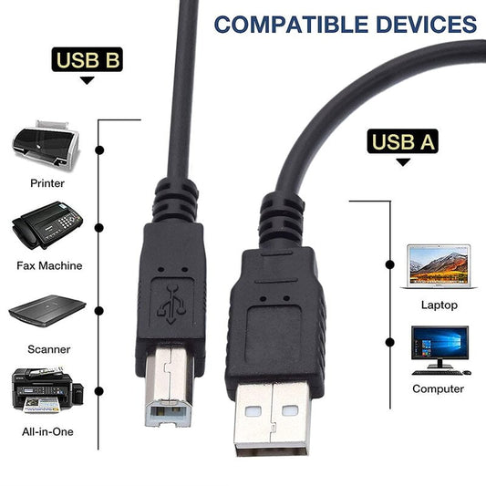 USB Printer Cable Compatible with Printer Scanner (15 Meter)
