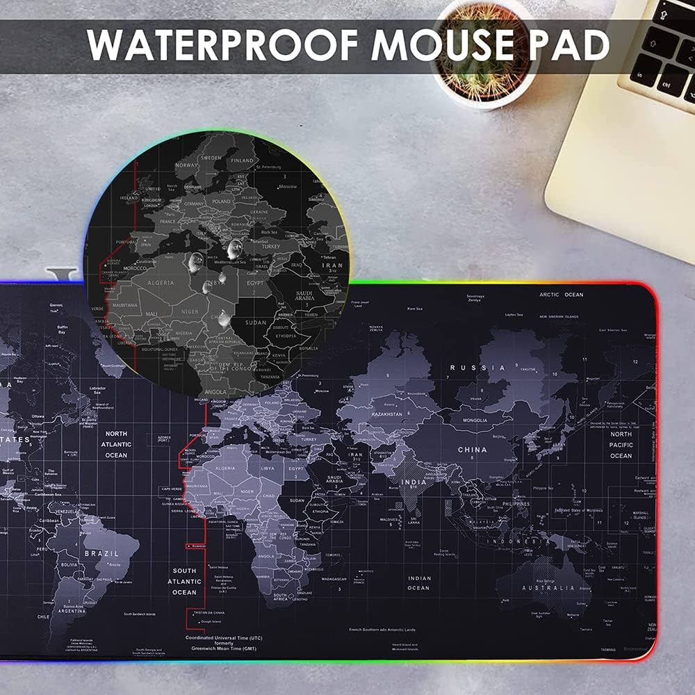 2-in-1 Shortcut Key + World Map Mousepad (90x40cm)