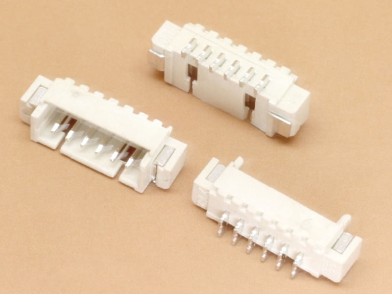 6 pin SMD JST 1.25mm Side Entry Header