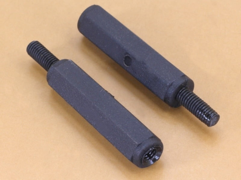 M3 x 25mm PCB Nylon Black Threaded Male/Female Spacer