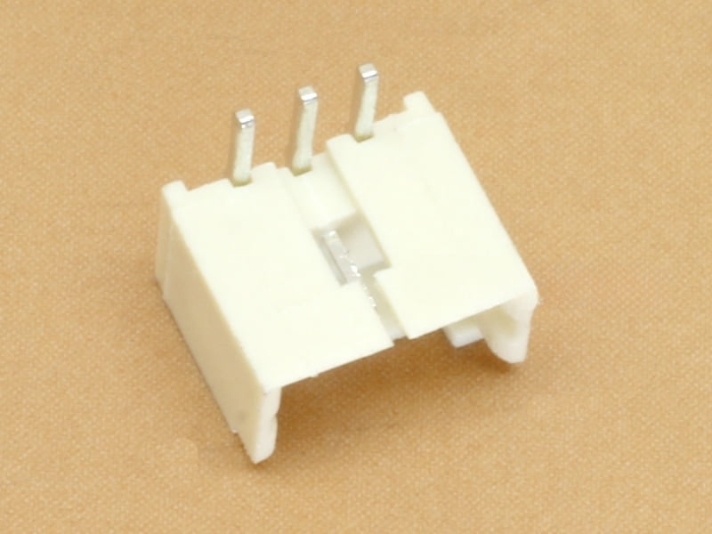 3 pin JST 1.25mm Through Hole Header Horizontal Right Angle