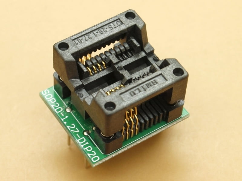 SOIC8 - 1.27mm - Wide Body 5.25/5.28/5.3/5.4mm (0.209 inch) - ZIF Socket