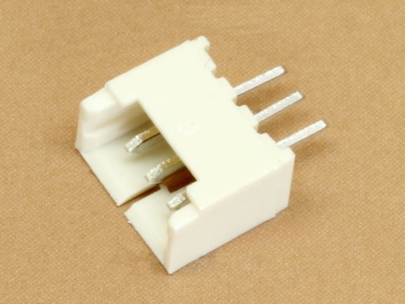 3 pin JST 1.25mm Through Hole Header Vertical Straight