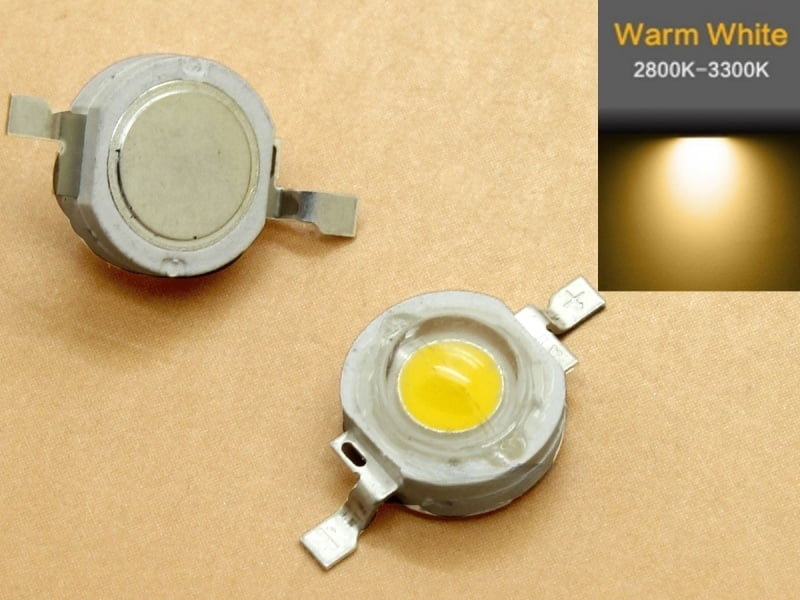 1W LED - Warm White 2800K-3200K