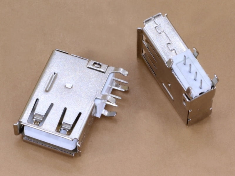 USB A-Type Female PCB R/A Vertical