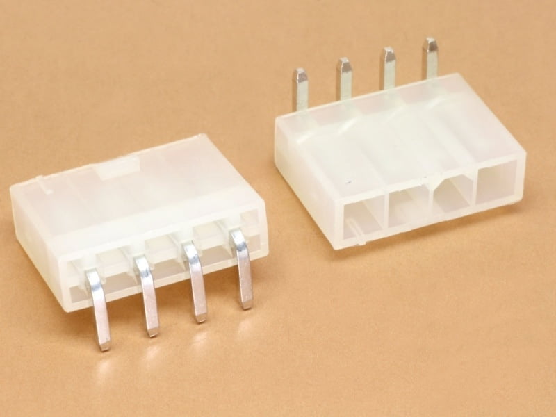 4P 1x4 Minifit 4.2mm Right Angle Female PCB Header