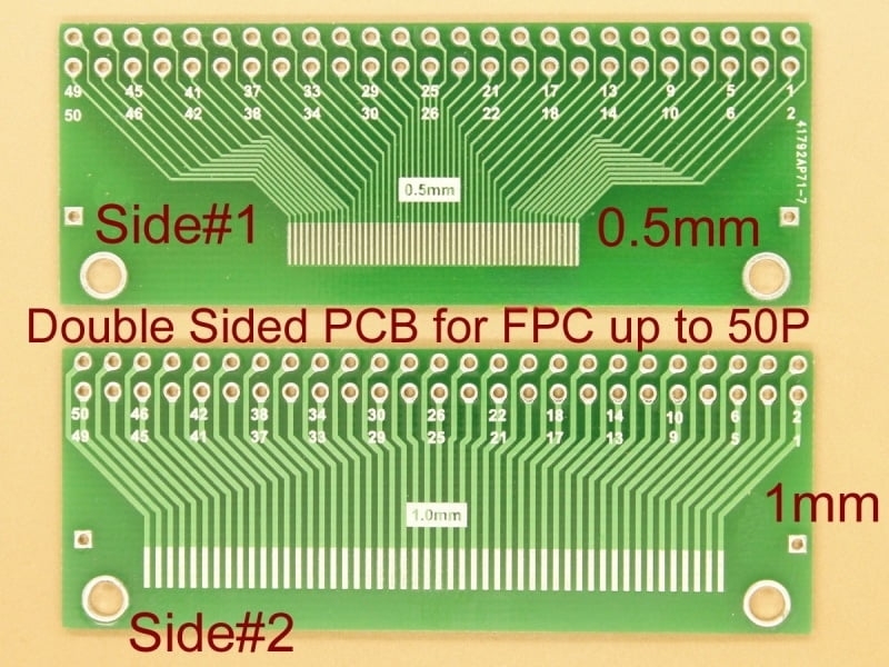 FFC / FPC Breakout PCB for 0.5mm & 1mm up to 50 pins