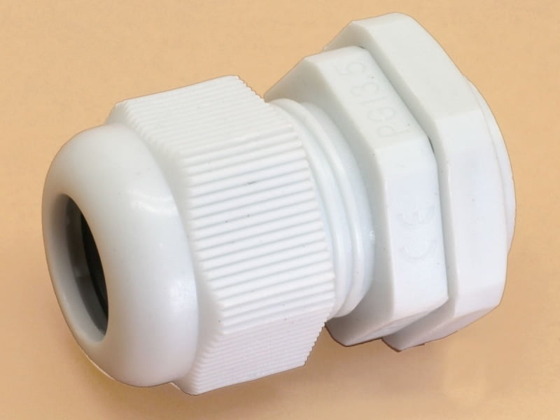 PG13.5 White Nylon Cable Gland for Cable Dia 9-12mm