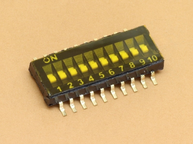 10 Pin 1.27mm DIP switch SMD Straight