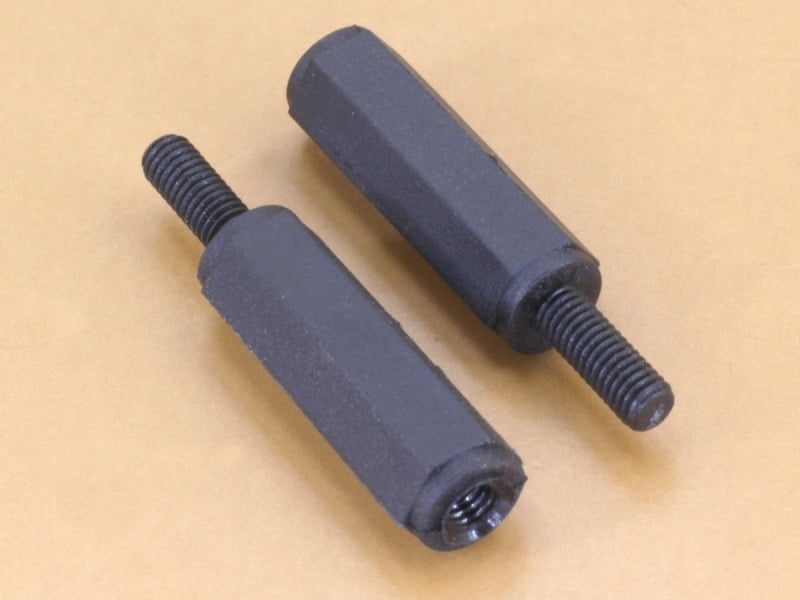 M3 x 20mm PCB Nylon Black Threaded Male/Female Spacer