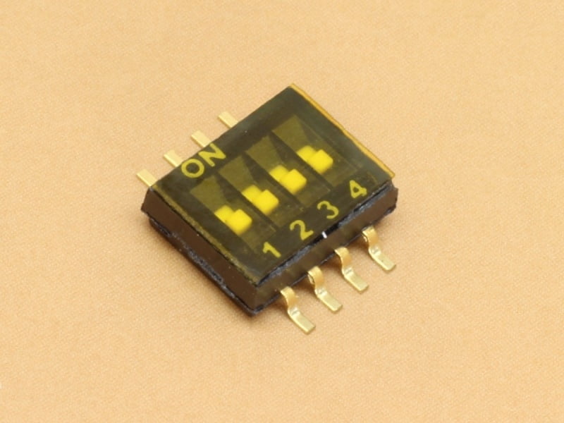 4 Pin 1.27mm DIP switch SMD Straight